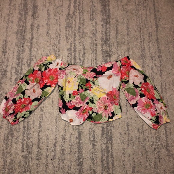 NEW!! HP 🥳🥳🥳Zara Floral Off the Shoulder Top - Picture 8 of 13